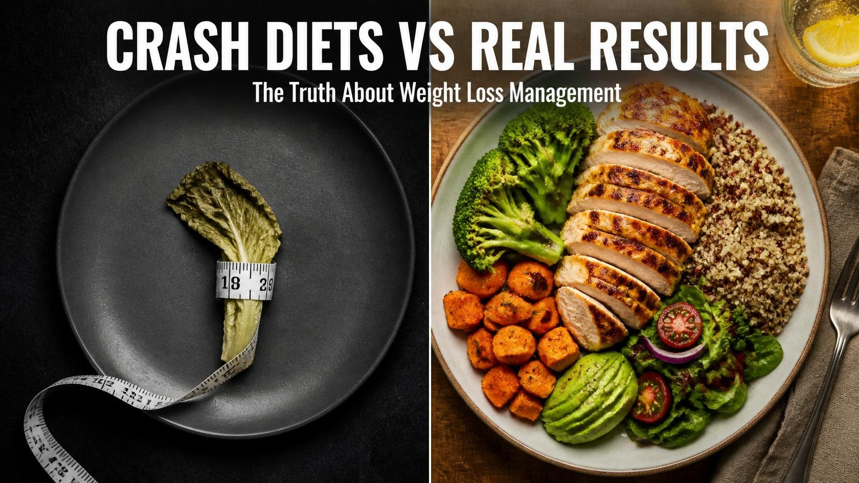 crash diets vs weight loss management comparison
